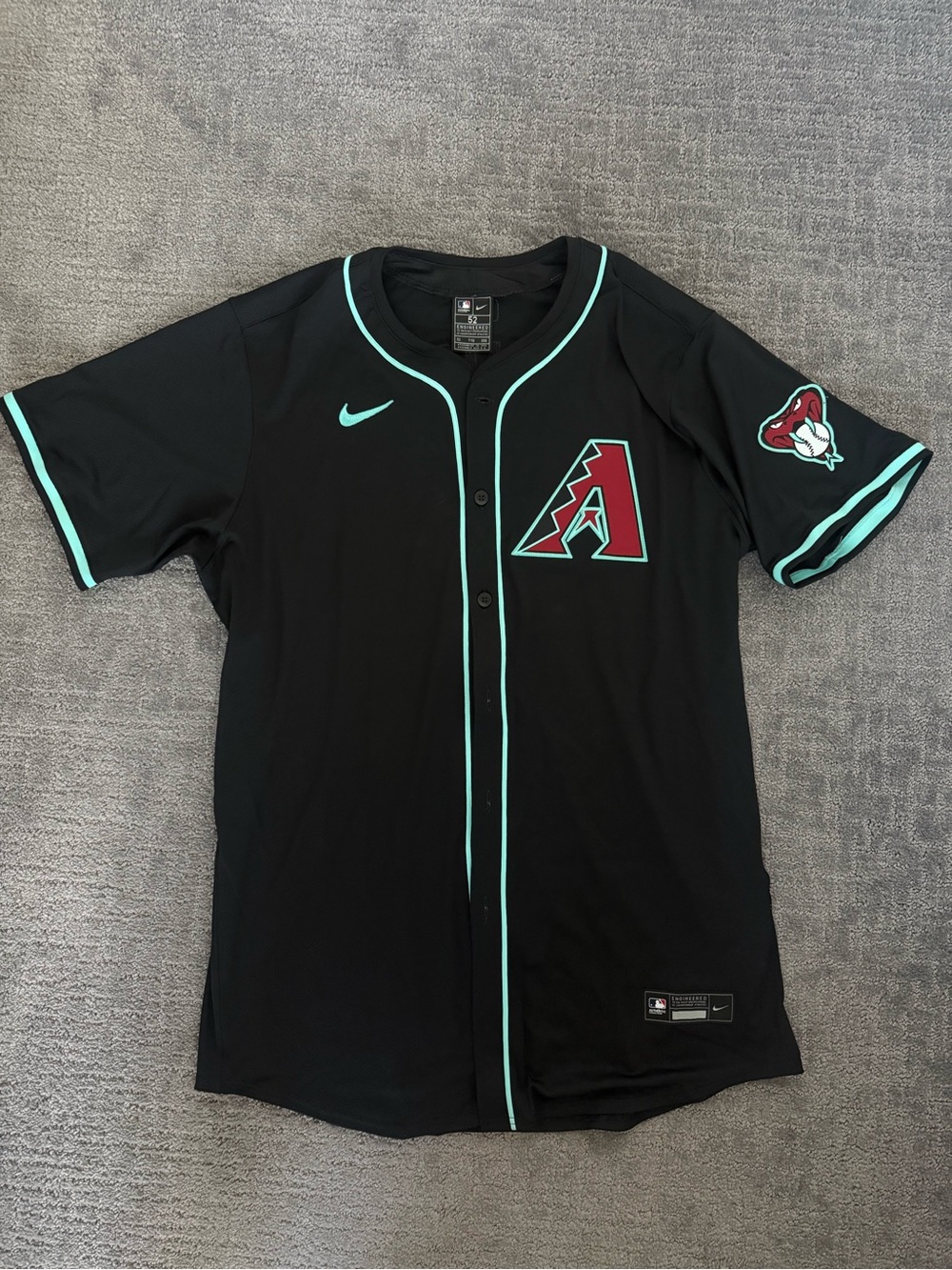 MLB Arizona Diamondbacks Miguel Montero Black Jersey with Teal Trim